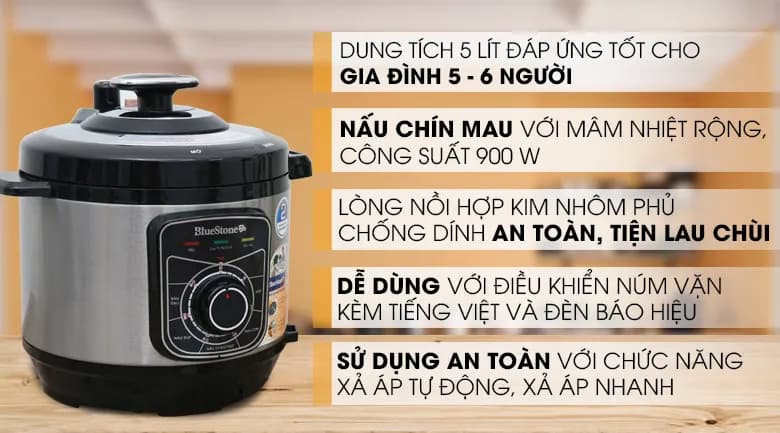 So sánh giá Nồi áp suất điện BlueStone PCB-5619 5 lít - Tìm sản phẩm giá rẻ nhất - Ảnh 20
