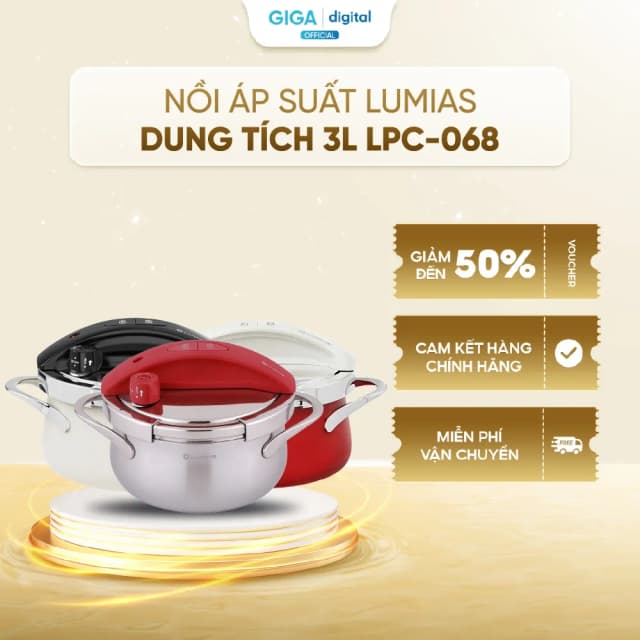 Top 1 so sánh giá Nồi áp suất cơ Lumias LPC-068 3 lít - Be - Tìm sản phẩm giá rẻ nhất - Ảnh 3