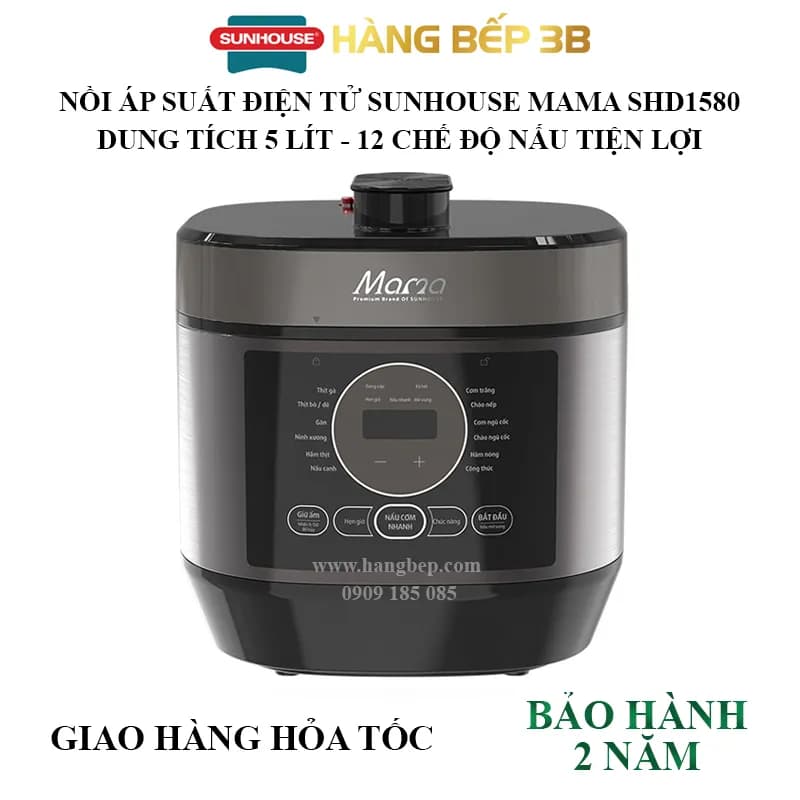 Nồi áp suất điện Sunhouse Mama SHD1580 5 lít - Giá rẻ nhất hôm nay - Ảnh 10