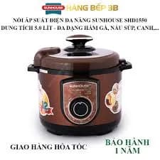 So sánh giá Nồi áp suất điện Sunhouse SHD1551 5 lít rẻ nhất? - Ảnh 10