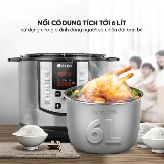 So sánh giá Nồi áp suất điện tử Elmich PCE-1809OL 6 lít rẻ nhất? - Ảnh 9