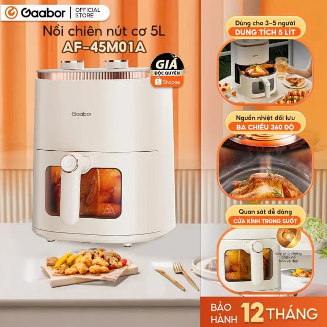 Top 1 so sánh giá Nồi chiên không dầu Gaabor 5 lít AF-45M02A - Tìm sản phẩm giá rẻ nhất - Ảnh 13