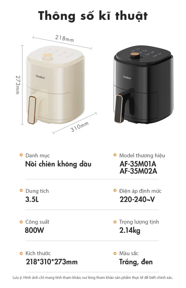 Top 1 so sánh giá Nồi chiên không dầu Gaabor 5 lít AF-45M02A - Tìm sản phẩm giá rẻ nhất - Ảnh 29