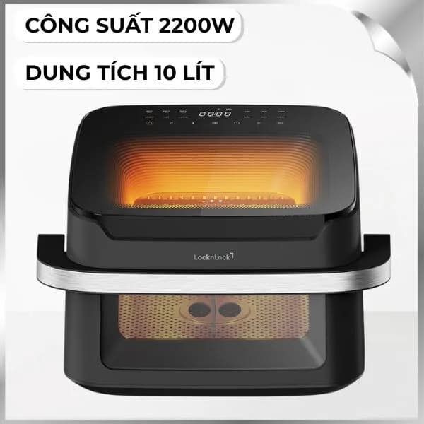 So sánh giá Nồi chiên không dầu Lock&Lock 10 lít EJF398BLK - Tìm sản phẩm giá rẻ nhất - Ảnh 1