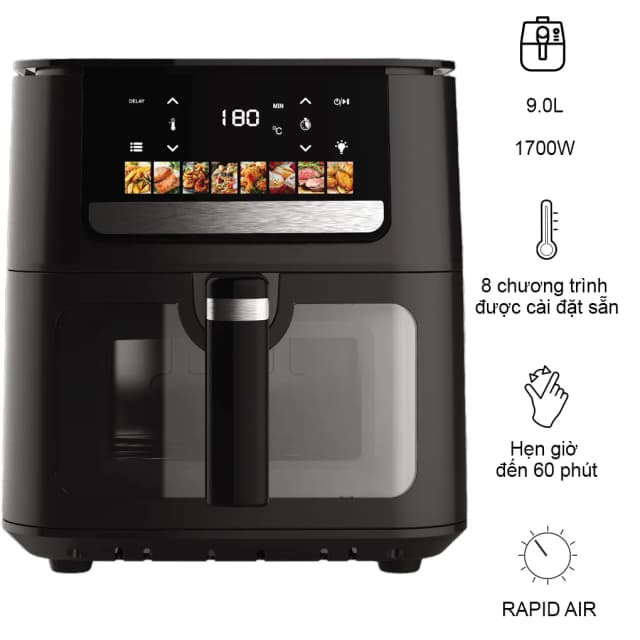 Top 1 so sánh giá Nồi chiên không dầu Paveden 11 lít PAF-1118 - Tìm sản phẩm giá rẻ nhất - Ảnh 8