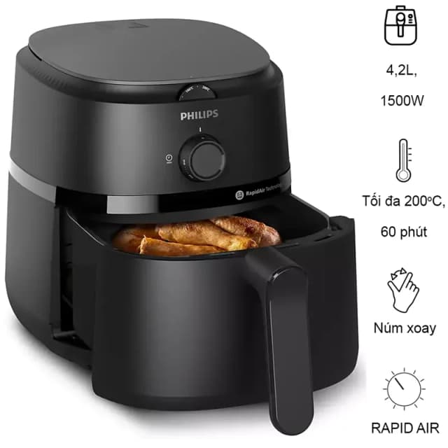 Top 1 so sánh giá Nồi chiên không dầu Philips 4.2 lít NA120/00 - Tìm sản phẩm giá rẻ nhất - Ảnh 6