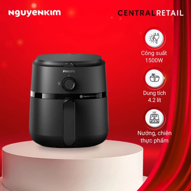 Top 1 so sánh giá Nồi chiên không dầu Philips 4.2 lít NA120/00 - Tìm sản phẩm giá rẻ nhất - Ảnh 10