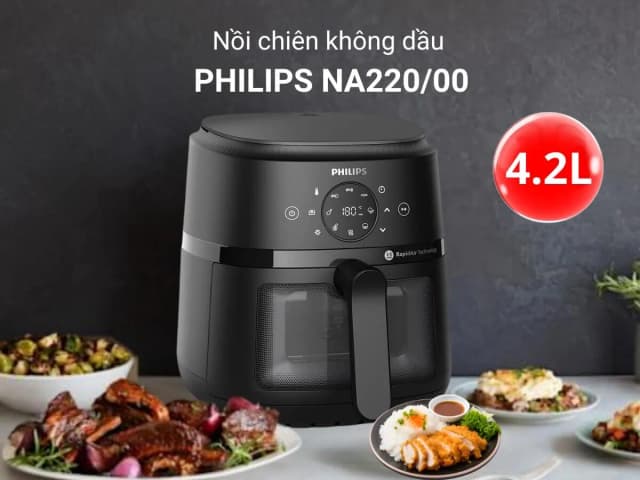 Top 1 so sánh giá Nồi chiên không dầu Philips 4.2 lít NA220/00 - Tìm sản phẩm giá rẻ nhất - Ảnh 6