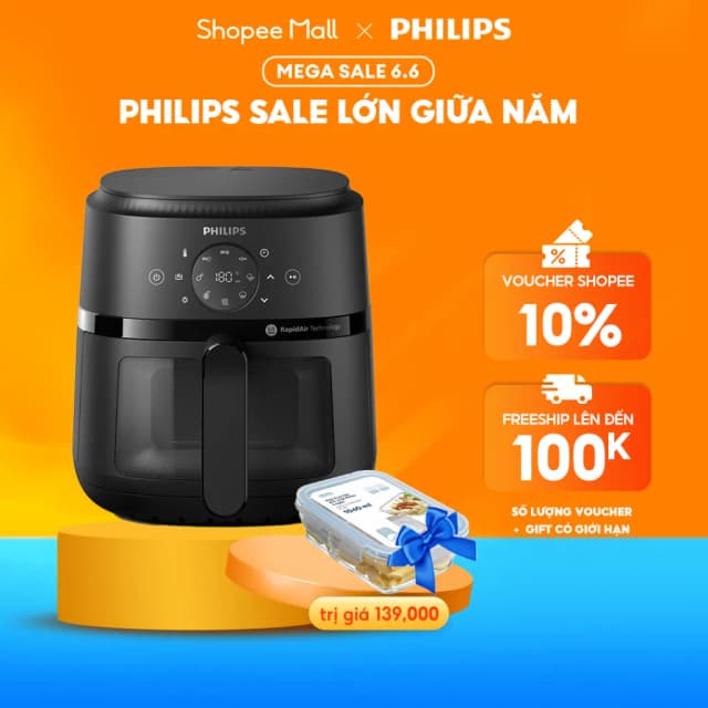 Top 1 so sánh giá Nồi chiên không dầu Philips 4.2 lít NA220/00 - Tìm sản phẩm giá rẻ nhất - Ảnh 9