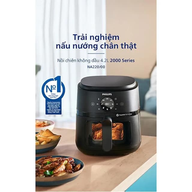 Top 1 so sánh giá Nồi chiên không dầu Philips 4.2 lít NA220/00 - Tìm sản phẩm giá rẻ nhất - Ảnh 10