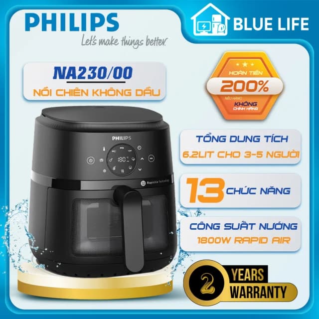 Top 1 so sánh giá Nồi chiên không dầu Philips 6.2 lít NA230/00 - Tìm sản phẩm giá rẻ nhất - Ảnh 19