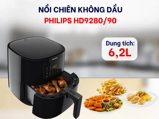 So sánh giá Nồi chiên không dầu Philips 6.2 lít HD9280/90 rẻ nhất? - Ảnh 14