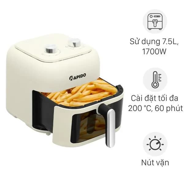 Nồi chiên không dầu Rapido 7.5 lít RAF-7.5M3 - Ảnh 1