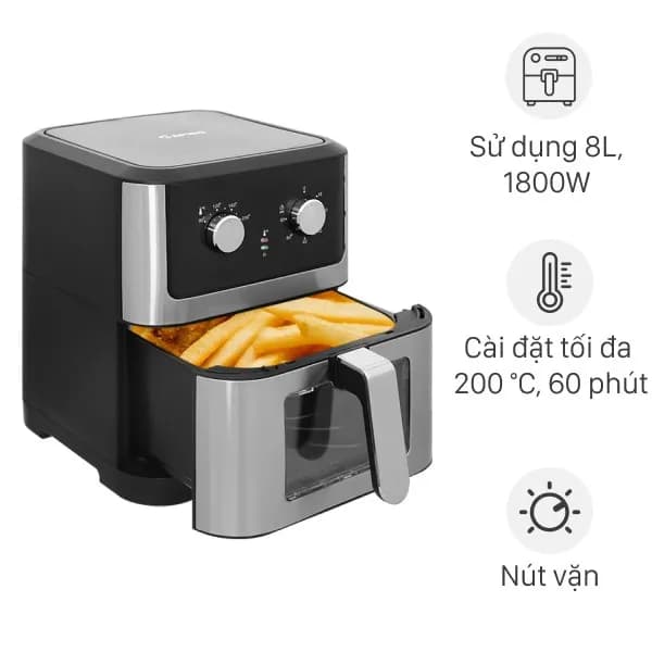 Top 1 so sánh giá Nồi chiên không dầu Rapido RAF-8.0M 8 lít - Tìm sản phẩm giá rẻ nhất - Ảnh 2