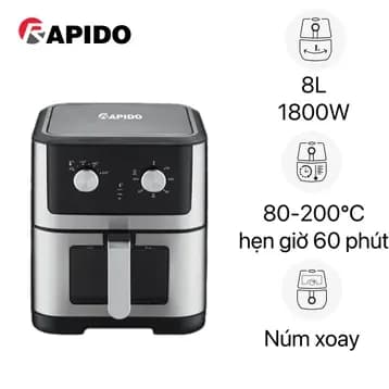Top 1 so sánh giá Nồi chiên không dầu Rapido RAF-8.0M 8 lít - Tìm sản phẩm giá rẻ nhất - Ảnh 18