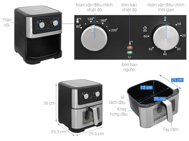 Top 1 so sánh giá Nồi chiên không dầu Rapido RAF-8.0M 8 lít - Tìm sản phẩm giá rẻ nhất - Ảnh 10