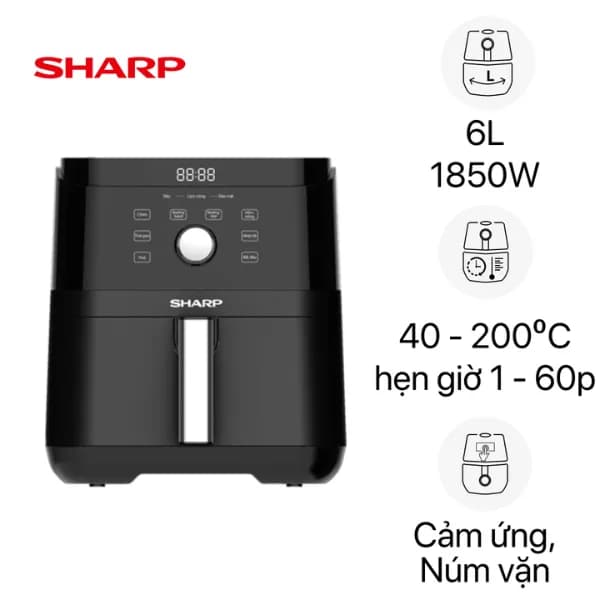 So sánh giá Nồi chiên không dầu Sharp 6 lít KF-AF60EV-BK rẻ nhất? - Ảnh 7