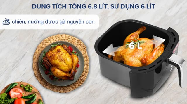 So sánh giá Nồi chiên không dầu Sharp 6.8 lít KF-AF68EPV-BK rẻ nhất? - Ảnh 15