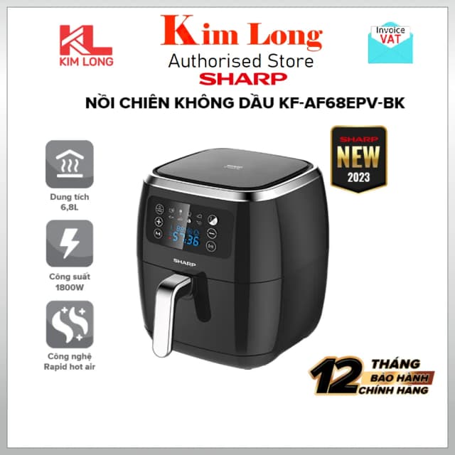 So sánh giá Nồi chiên không dầu Sharp 6.8 lít KF-AF68EPV-BK rẻ nhất? - Ảnh 8