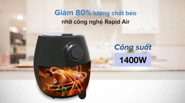 Top 1 so sánh giá Nồi chiên không dầu Mishio MK-01 3.8 lít - Tìm sản phẩm giá rẻ nhất - Ảnh 6