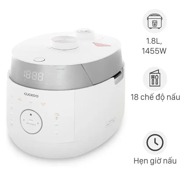 So sánh giá Nồi cơm áp suất cao tần Cuckoo 1.8 lít CRP-LHTR1009F/WHSIVNCV rẻ nhất? - Ảnh 2