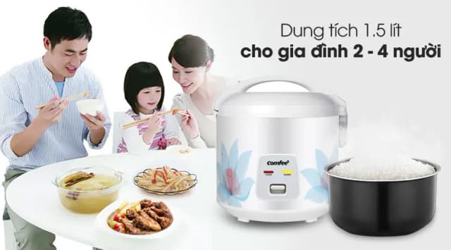 Top 1 so sánh giá Nồi cơm nắp gài Comfee 1.5 lít CR-CM1520(D) - Tìm sản phẩm giá rẻ nhất - Ảnh 4