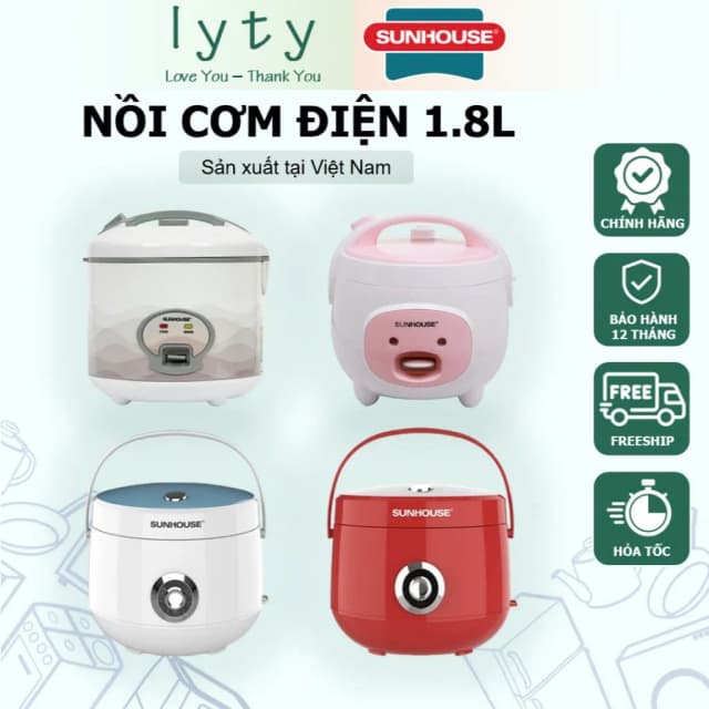 So sánh giá Nồi cơm nắp gài Sunhouse 1.8 lít SHD8600DMX rẻ nhất? - Ảnh 11