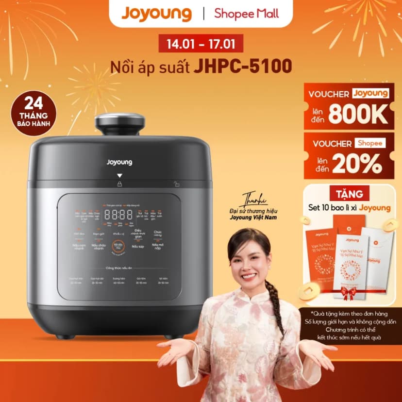 Nồi cơm điện tử áp suất Joyoung 5 lít JHPC-5100 - Giá rẻ nhất hôm nay - Ảnh 15