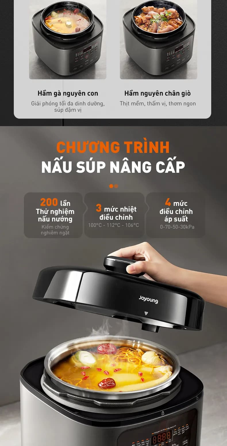 Nồi cơm điện tử áp suất Joyoung 5 lít JHPC-5100 - Giá rẻ nhất hôm nay - Ảnh 22