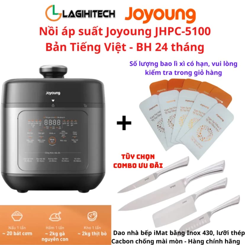 Nồi cơm điện tử áp suất Joyoung 5 lít JHPC-5100 - Giá rẻ nhất hôm nay - Ảnh 27