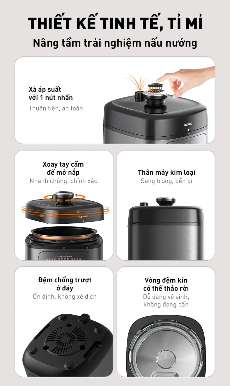 Nồi cơm điện tử áp suất Joyoung 5 lít JHPC-5100 - Giá rẻ nhất hôm nay - Ảnh 59