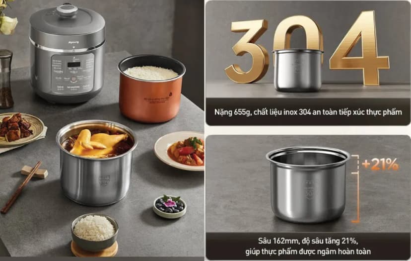 Nồi cơm điện tử áp suất Joyoung 5 lít JHPC-5100 - Giá rẻ nhất hôm nay - Ảnh 68