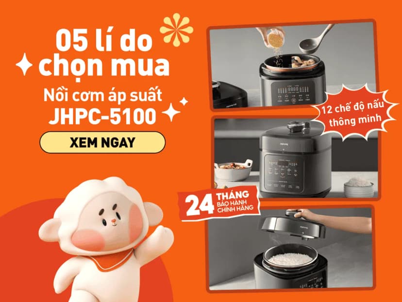 Nồi cơm điện tử áp suất Joyoung 5 lít JHPC-5100 - Giá rẻ nhất hôm nay - Ảnh 10