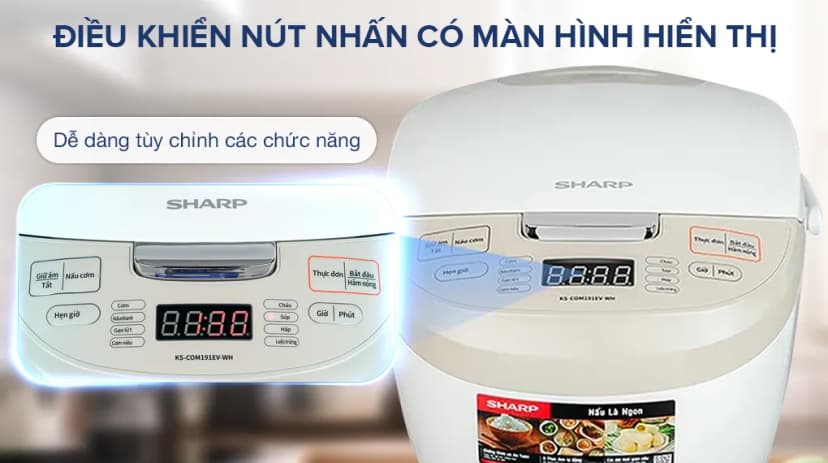 Nồi cơm điện tử áp suất Sharp 1.8 lít KS-TW181V-B - Giá rẻ nhất hôm nay - Ảnh 9