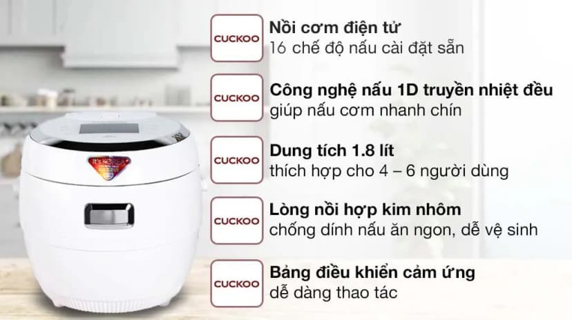 Nồi cơm điện tử Cuckoo 1.08 lít CR-0686FGP - Giá rẻ nhất hôm nay - Ảnh 2