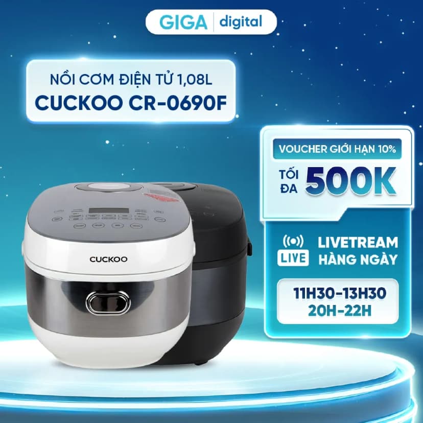 Nồi cơm điện tử Cuckoo 1.08 lít CR-0686FGP - Giá rẻ nhất hôm nay - Ảnh 8