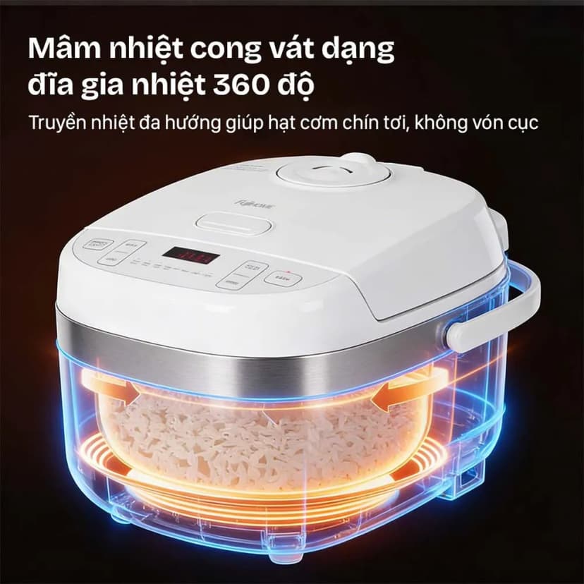 Nồi cơm điện tử FUJIHOME 1.5 lít RC15W - Giá rẻ nhất hôm nay - Ảnh 2
