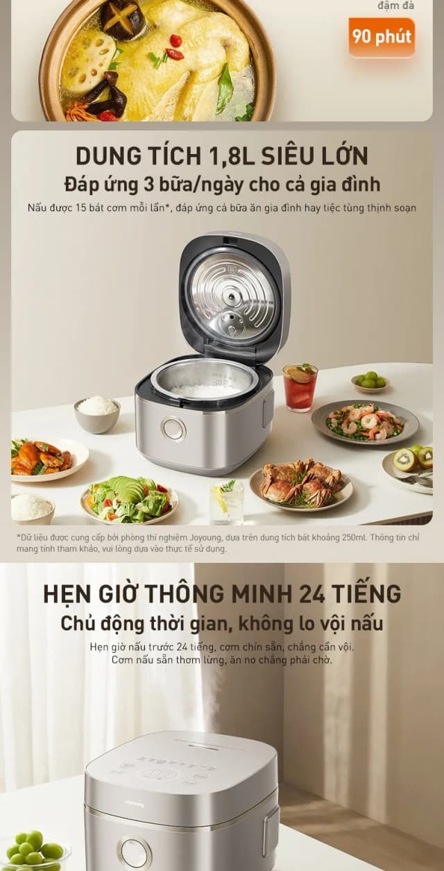 Top 1 so sánh giá Nồi cơm điện tử Joyoung 1.8 lít JNRC-502 - Tìm sản phẩm giá rẻ nhất - Ảnh 16