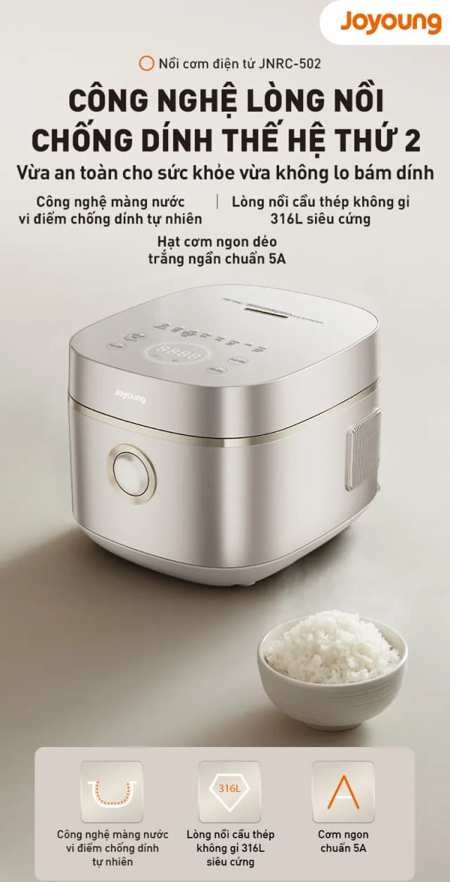 Top 1 so sánh giá Nồi cơm điện tử Joyoung 1.8 lít JNRC-502 - Tìm sản phẩm giá rẻ nhất - Ảnh 3