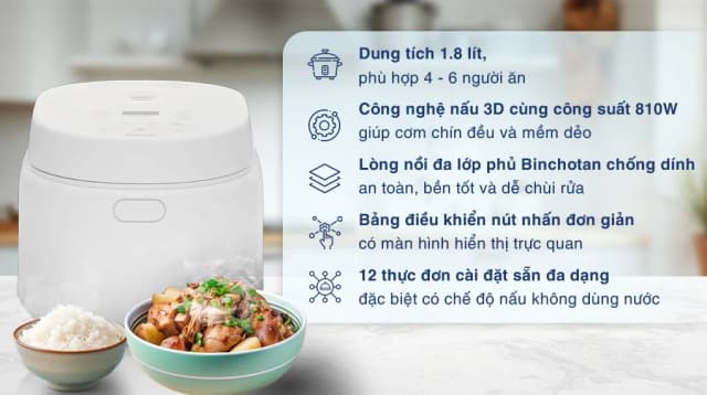 So sánh giá Nồi cơm điện tử Panasonic 1.8 lít SR-DL184WRA rẻ nhất? - Ảnh 9