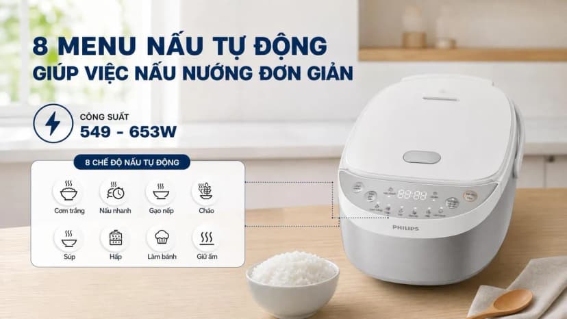 So sánh giá Nồi cơm điện tử Philips 0.85 lít HD3170/66 - Tìm sản phẩm giá rẻ nhất - Ảnh 3