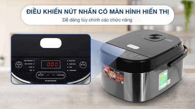 So sánh giá Nồi cơm điện tử Sharp 1.8 lít KS-COM194EV-BK rẻ nhất? - Ảnh 5