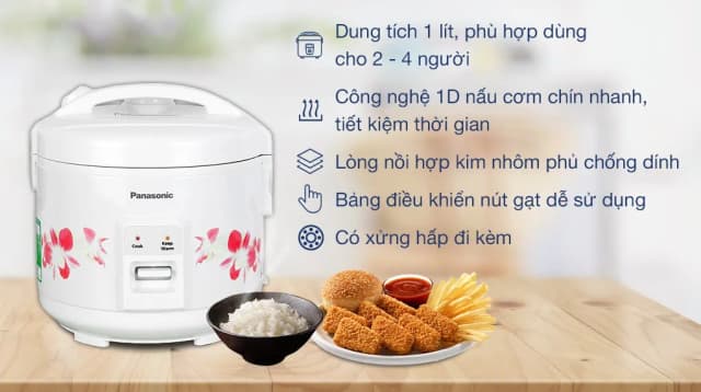 So sánh giá Nồi cơm nắp gài Panasonic 1 lít SR-MVN10FRAX rẻ nhất? - Ảnh 4