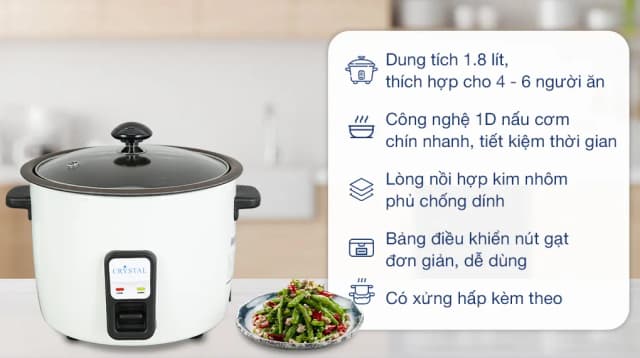 Top 1 so sánh giá Nồi cơm nắp rời Paveden 16 lít PRC-1635BR - Tìm sản phẩm giá rẻ nhất - Ảnh 4