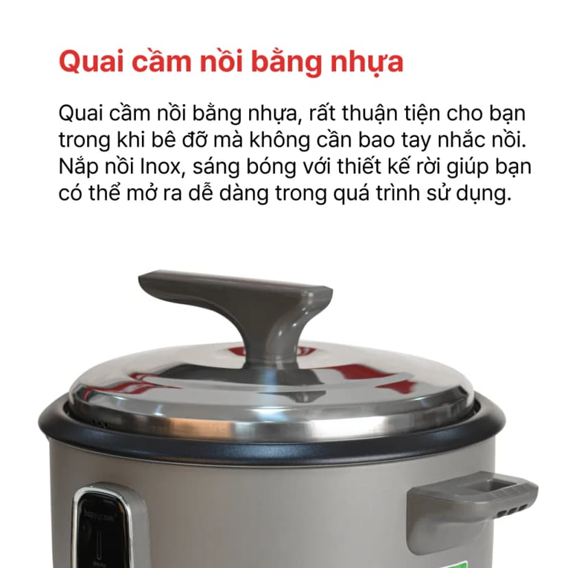 Nồi cơm nắp rời Paveden 5.6 lít PRC-619GR - Giá rẻ nhất hôm nay - Ảnh 4