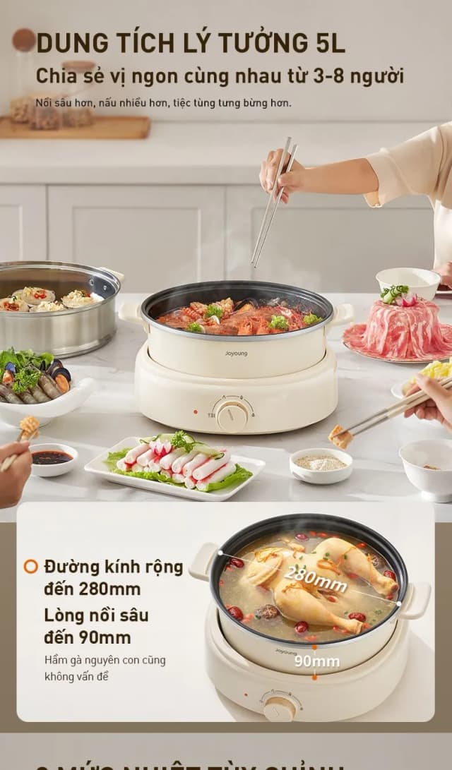 Top 1 so sánh giá Nồi lẩu đa năng Joyoung JHP-218 4 lít - Tìm sản phẩm giá rẻ nhất - Ảnh 31