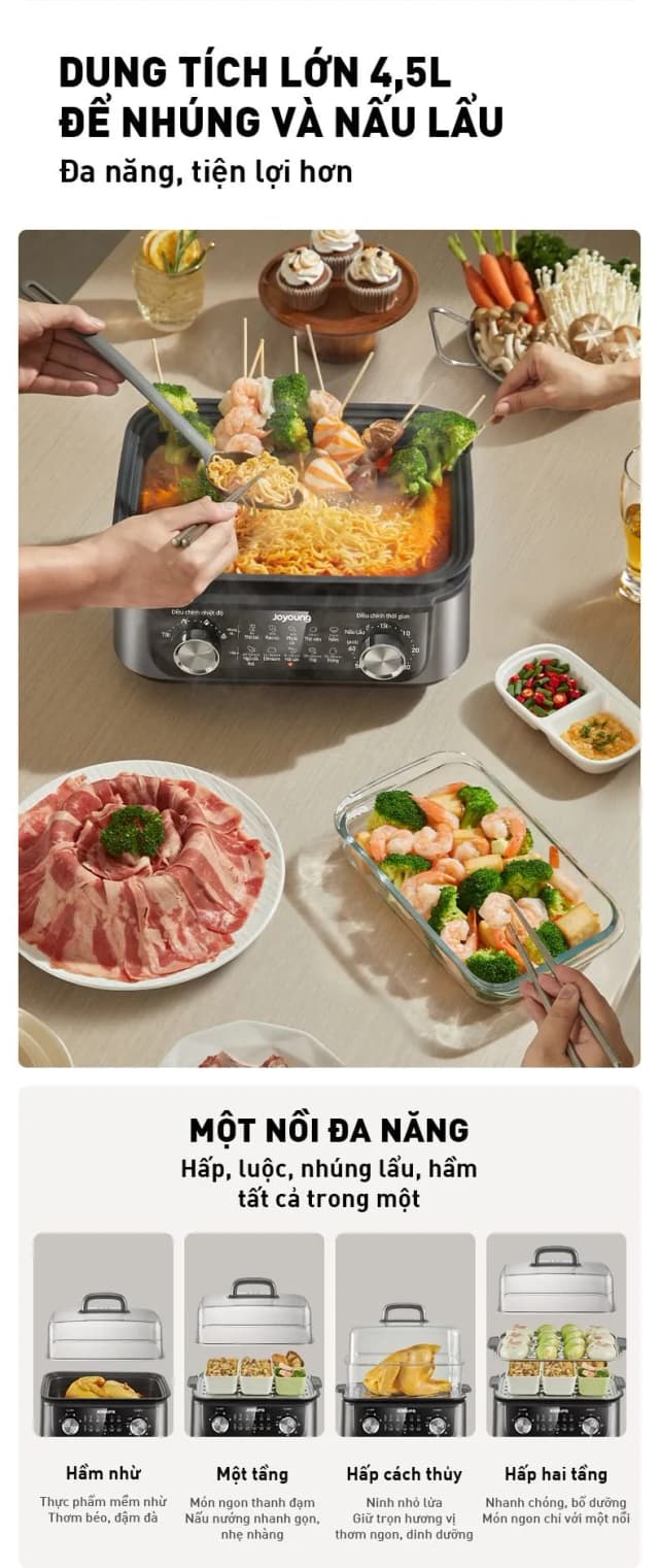 Top 1 so sánh giá Nồi lẩu đa năng Joyoung JHP-218 4 lít - Tìm sản phẩm giá rẻ nhất - Ảnh 49