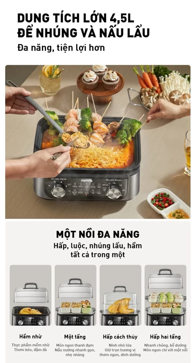 Top 1 so sánh giá Nồi lẩu đa năng Joyoung JHP-218 4 lít - Tìm sản phẩm giá rẻ nhất - Ảnh 57