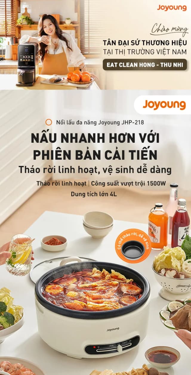 Top 1 so sánh giá Nồi lẩu đa năng Joyoung JHP-218 4 lít - Tìm sản phẩm giá rẻ nhất - Ảnh 7