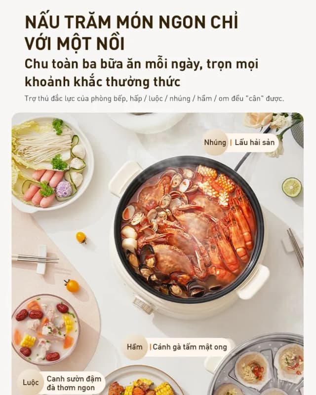 Top 1 so sánh giá Nồi lẩu đa năng Joyoung JHP-218 4 lít - Tìm sản phẩm giá rẻ nhất - Ảnh 79